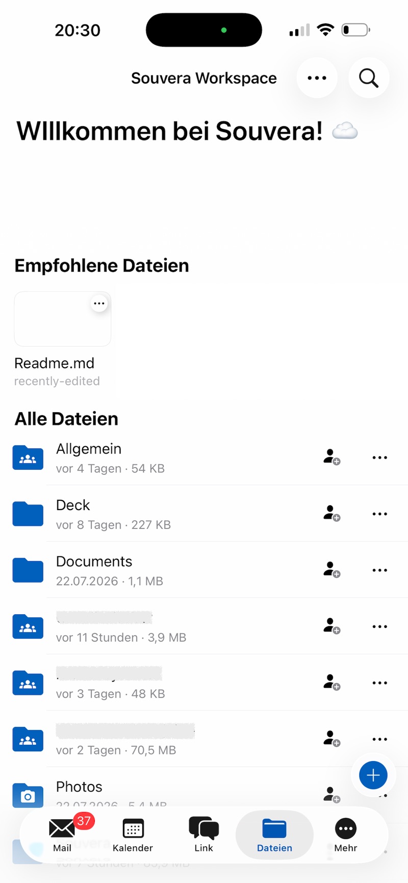 Souvera Workspace app on iOS (App Store screenshot)