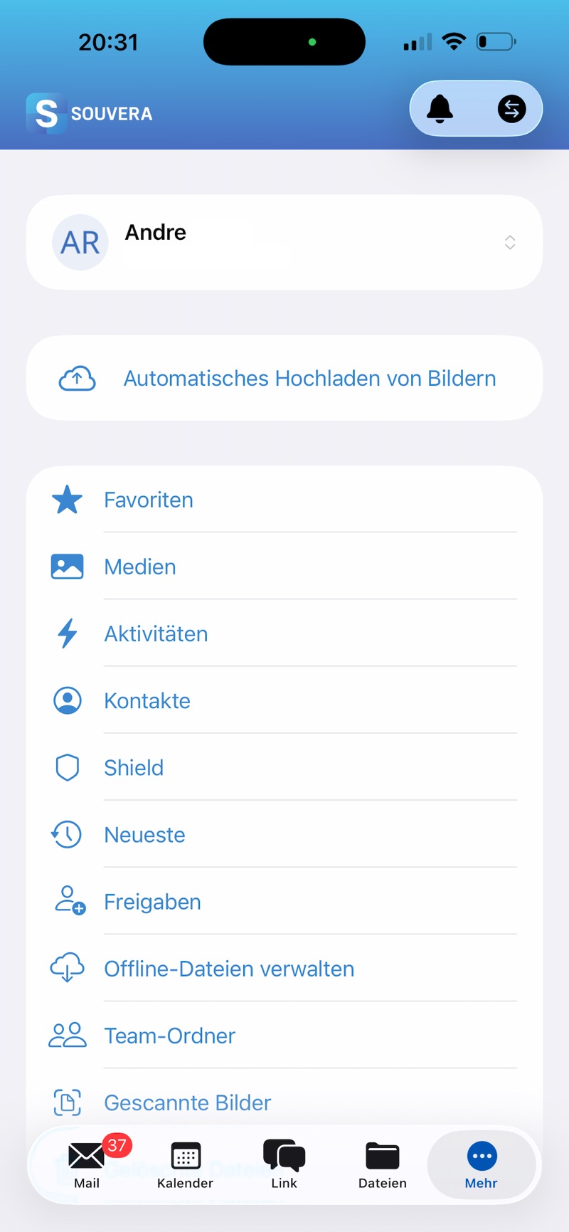 Souvera Workspace app on iOS (App Store screenshot)